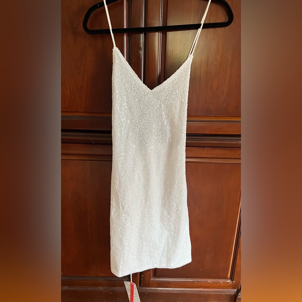 White sparkly dress